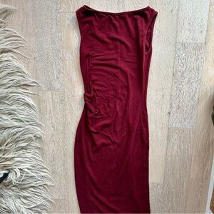 OGL Boatneck Midi Tank Dress XS Ruby